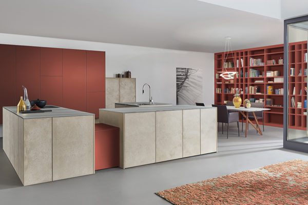 moderne Küche mit Betonoptik
